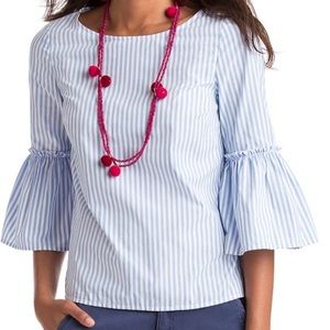 Vineyard Vines Stripe Bell Sleeve Top NO STAINS